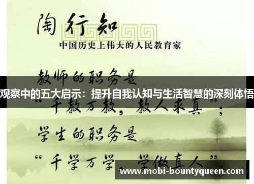 观察中的五大启示：提升自我认知与生活智慧的深刻体悟